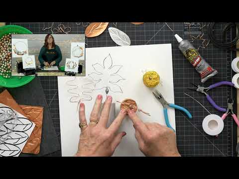 This live event was pre-recorded, and the giveaway is no longer active. Click here to check out our upcoming live demonstrations: https://www.dickblick.com/artists/facebook-live/

Ready to be wired for gorgeous holiday décor? Get started with the warm, reflective glow of copper and silver colored sheets and wire. Use a template for bending wire and cutting leaf shapes, then watch while we demonstrate how to shape, emboss, assemble and add intriguing details to wreath designs that can be adjusted in size to hang on a door, window, or as an ornament.

Materials and instructions: bit.ly/34ZayIh