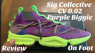 Sia Collective Purple Biggie Cv 0.02 Unboxing, Review On Foot. Purple Biggie Sia Collective Shoe.