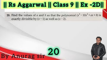Find the values of a and b so that the polynomial (x ^ 3 - 10x ^ 2 + ax + b) is exactly divisible by