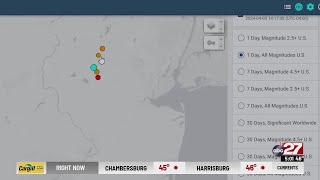 Earthquake felt in Pennsylvania
