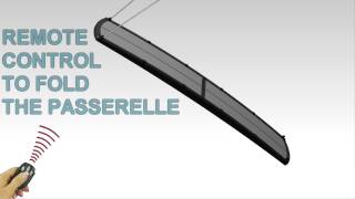 Foldable gangway in carbon fiber