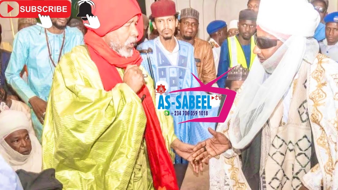 SHEIKH SANUSI LAMIDO THE EMIR OF KANO,PAID A CONDOLECE VISIT TO THE FAMILY OF SHEIKH BAUCHI FAMILY 