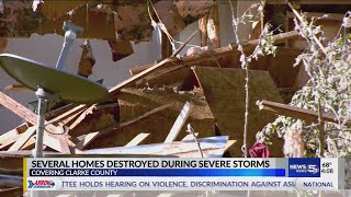 Several homes destroyed in Clarke County during severe storms