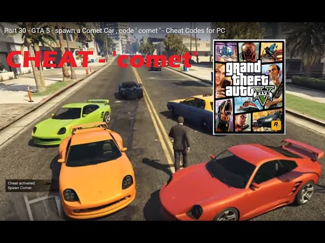 Código Cheat do Comet no GTA V 