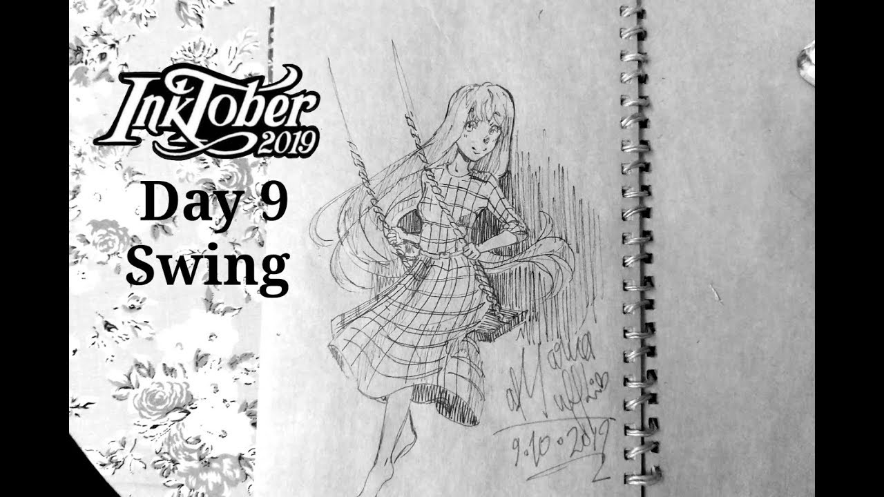 INKTOBER 2019 | Day 9 : swing | Speedpaint | تحدي انكتوبر اليوم التاسع ...