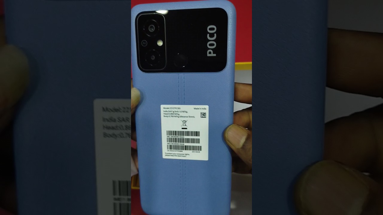 POCO c55 unboxing//G85 processor//low Price budget phone nice look//lethre look