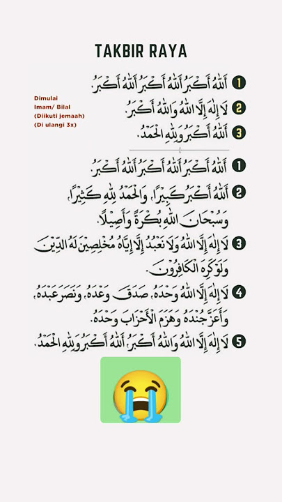 Takbiran Lebaran | bacaan takbiran