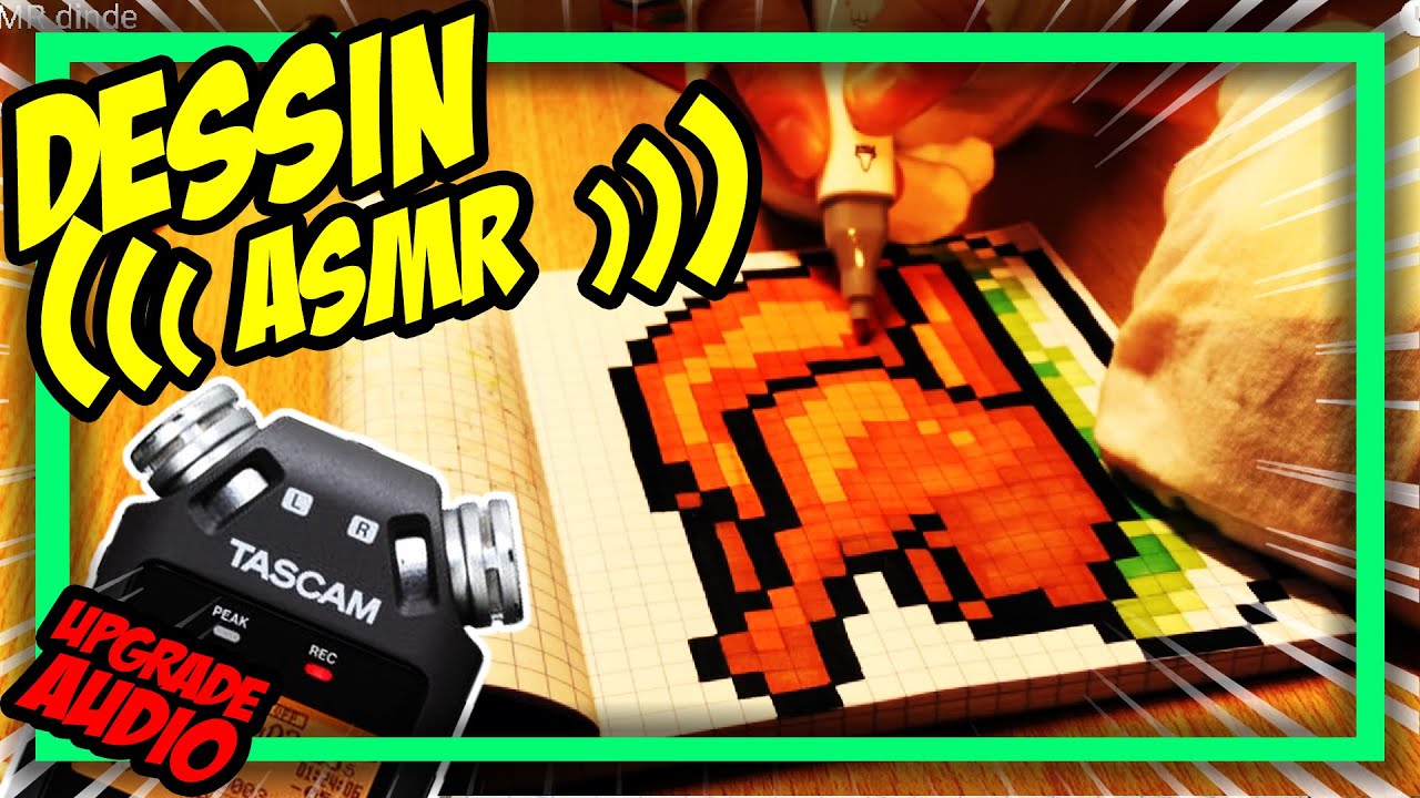 Asmr Fr Comment Dessiner Bebe Yoda En Pixel Art Gum Chewing Disney Star Wars Youtube