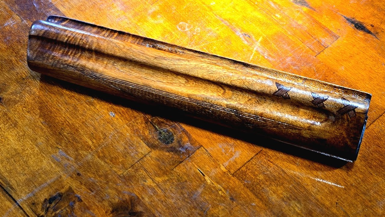 Wood Stitching a Cracked Forend. Very Strong, Old-school Gunsmith Crack Repair