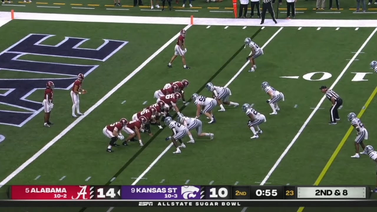 Alabama drives 98 yards in 51 seconds to score TD before halftime vs Kansas State YouTube