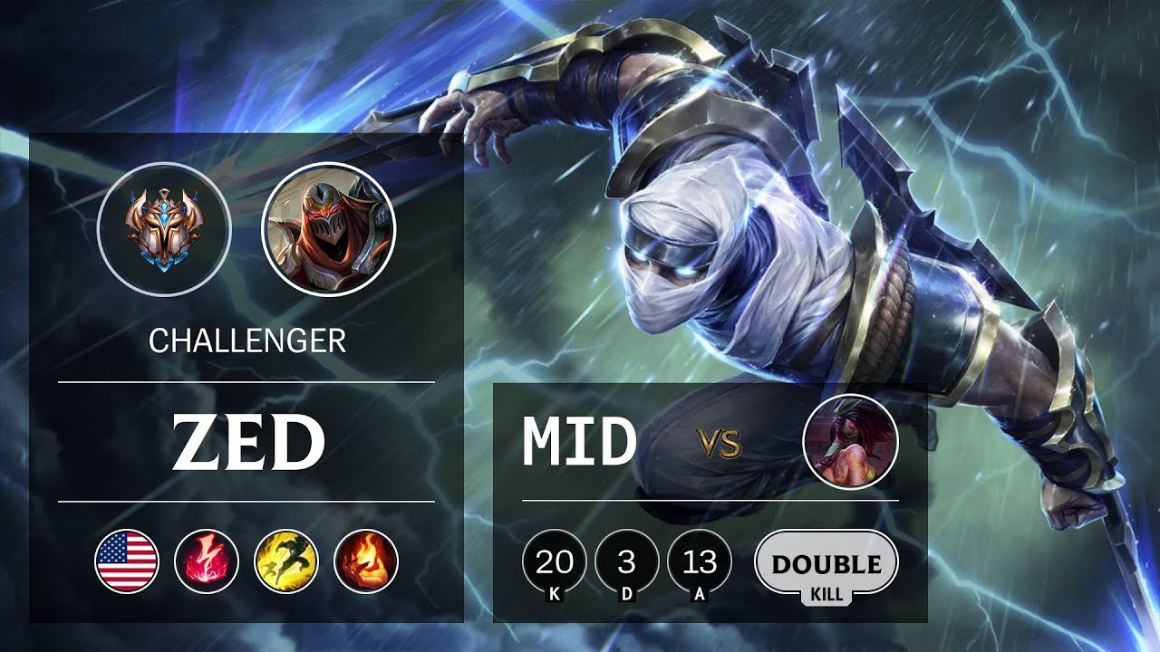 Zed Mid vs Akali - NA Challenger Patch 9.13
