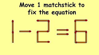 1-2=6 Turn this incorrect equation into correct| Match stick puzzle #186 | Puzzles with answer screenshot 5