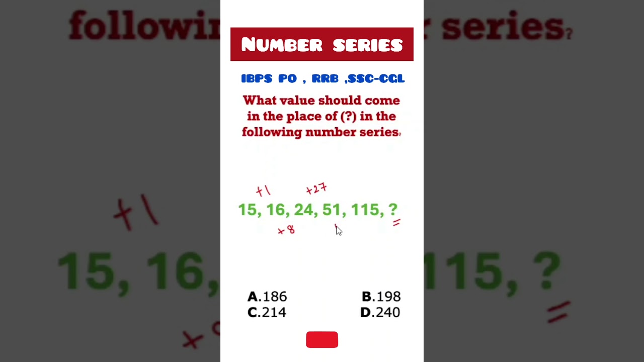 Number series for Bank Exam | Reasoning Questions for competitive exam | Reasoning trick 