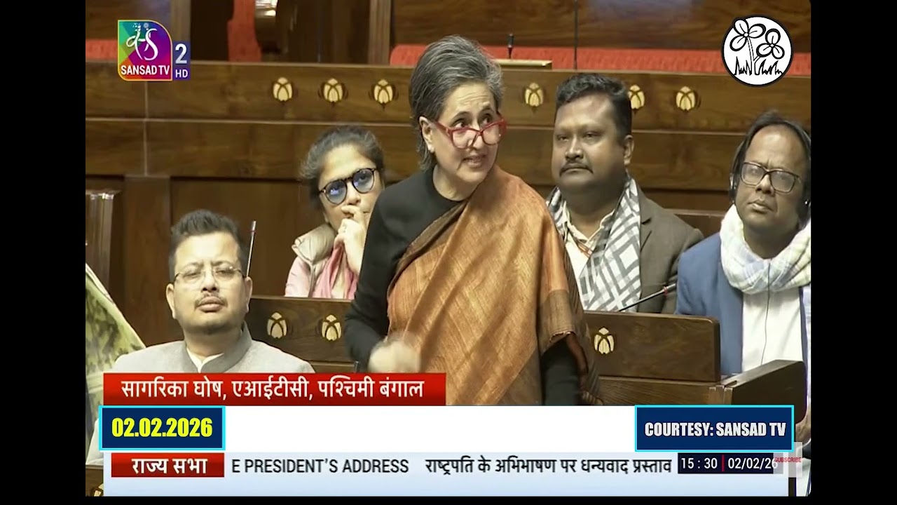 RS MP Sagarika Ghose’s speech during Motion Of Thanks On The President's Address