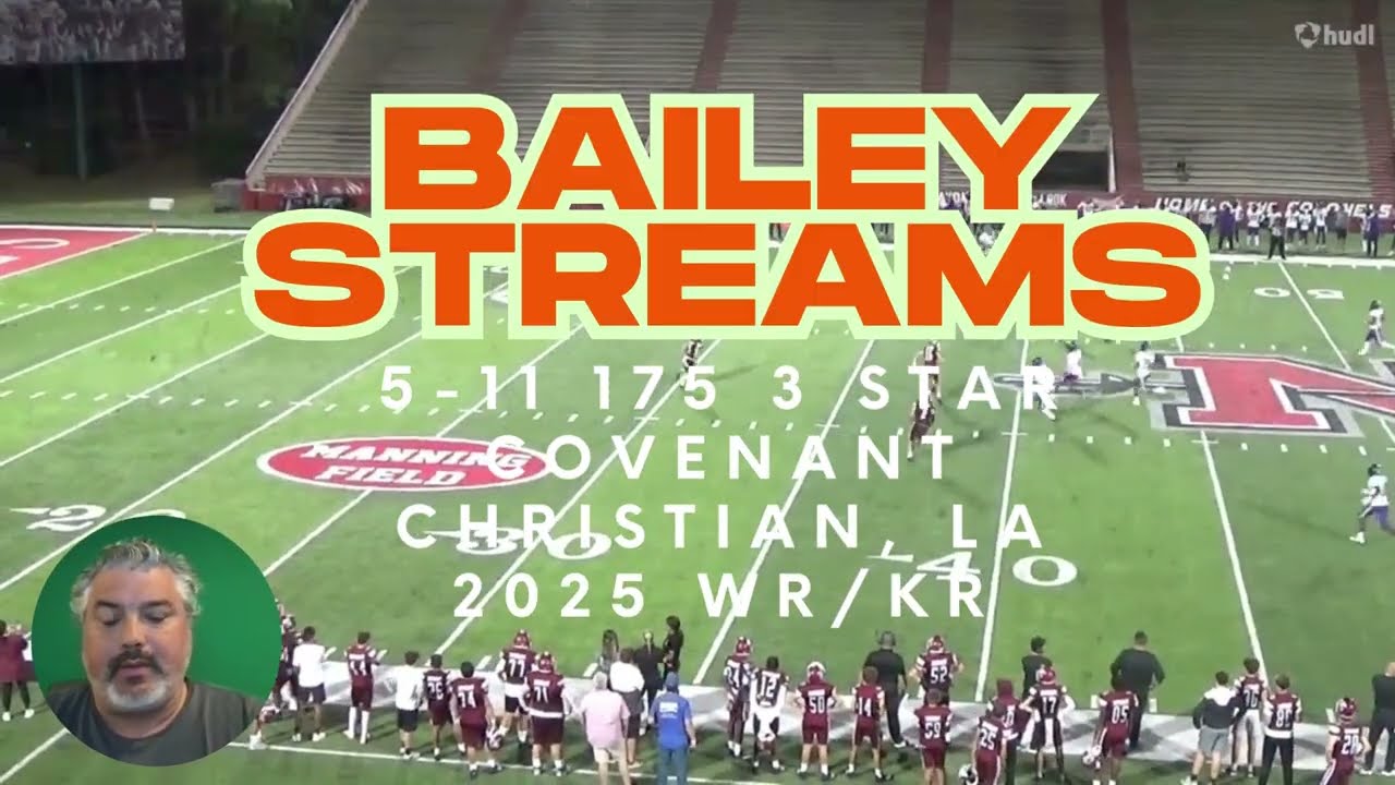 Bailey Streams 5-11 175 3 Star Covenant Christian, LA 2025 WR/KR 