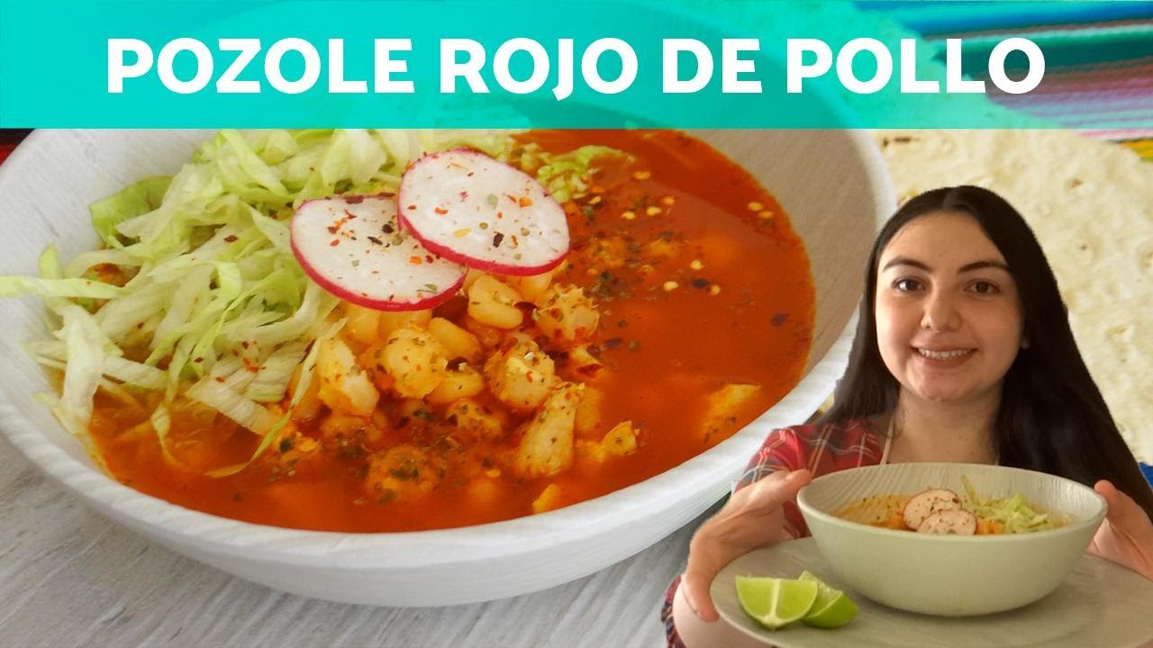 Cómo hacer POZOLE ROJO de POLLO ? Receta mexicana TRADICIONAL - YouTube