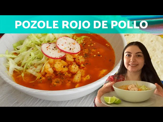 Cómo hacer POZOLE ROJO de POLLO Receta mexicana TRADICIONAL - YouTube
