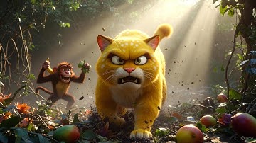 Cat Catches the Real Garden Thief  | The Monkey Mystery – Emotional Animated Short Film (4K)