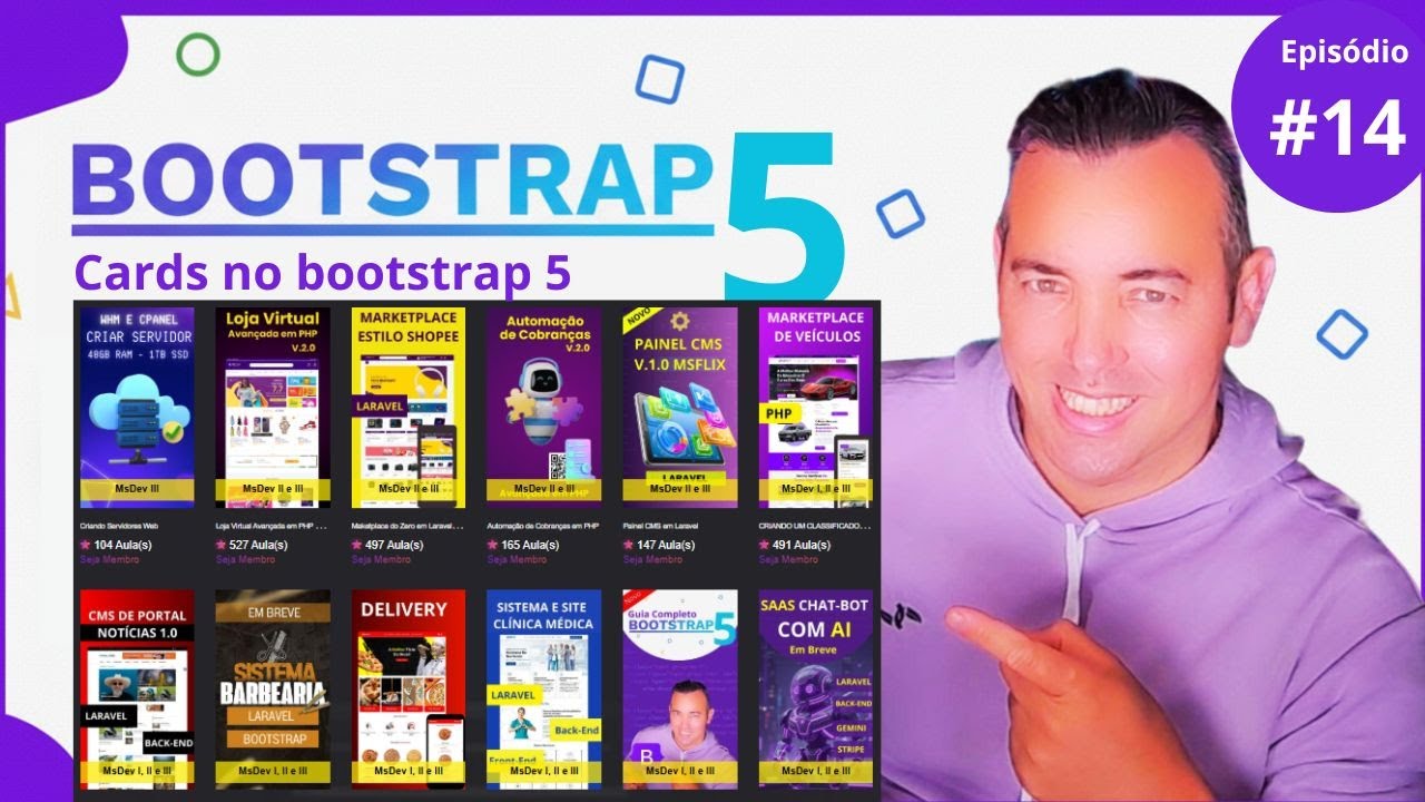 #14 🔥 Como criar cards profissionais no bootstrap 5 por Maykon Silveira - Curso de front-end do zero