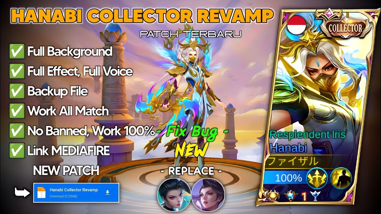 Script Skin Hanabi Collector Revamp | Full Effect Voice No Password Patch Terbaru