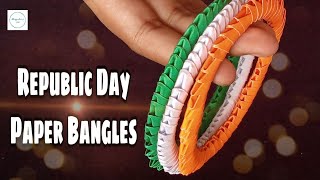 Paper Art Easy ||Tutorial ||Bangles|| Hand made Bangles|| Republic Day|| 26th January special screenshot 4