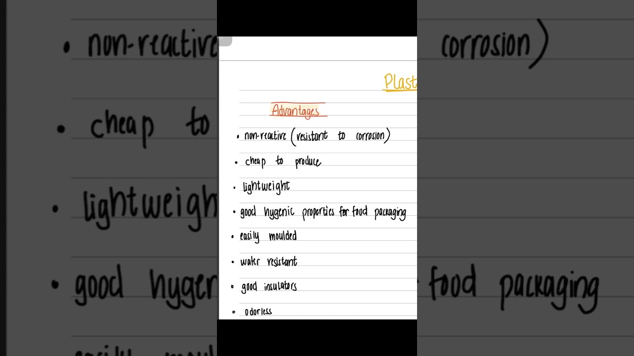 Pros and Cons of plastics 