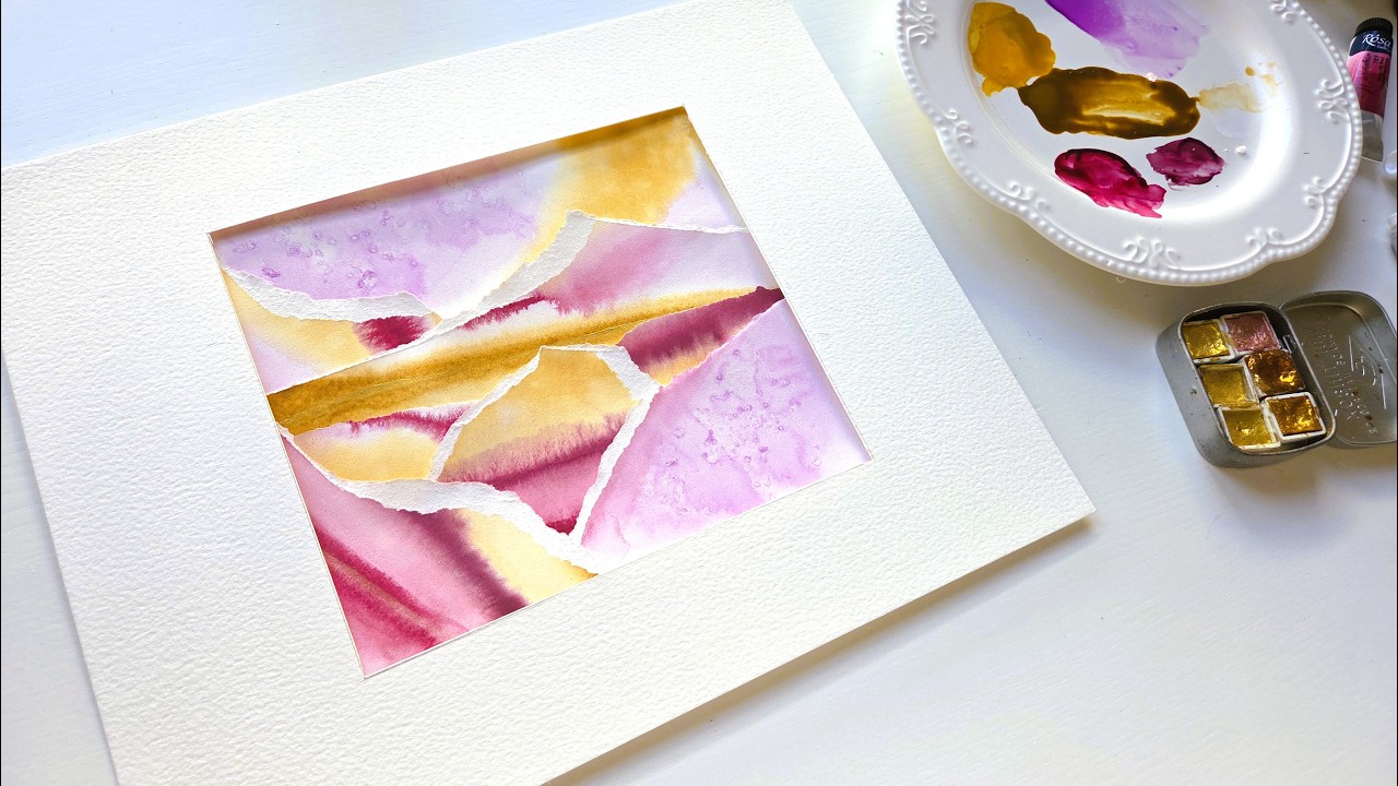 If you don't like what you've painted with watercolors, just rip it up!