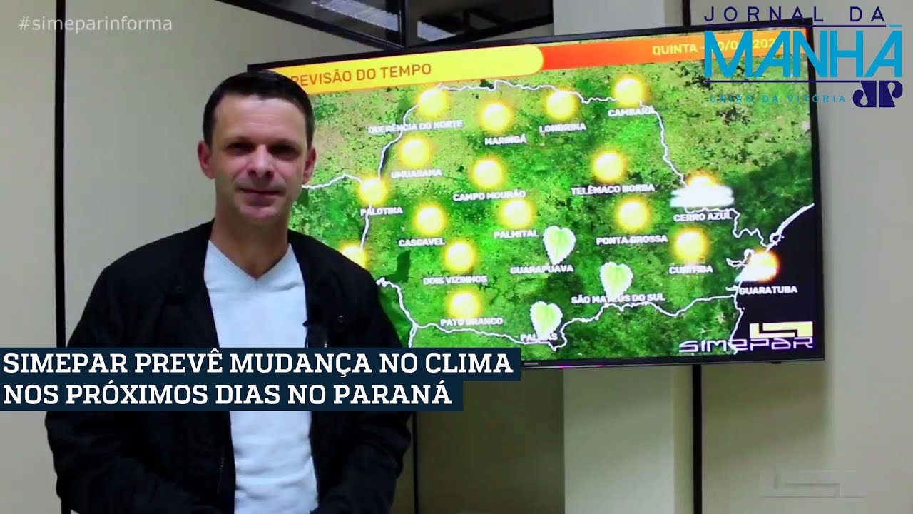 SIMEPAR prevê mudança no clima nos próximos dias no Paraná
