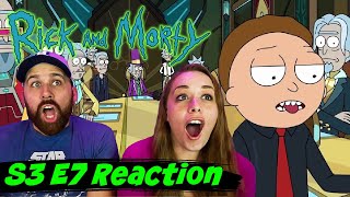 Rick and Morty S3 E7 "The Ricklantis Mixup" REACTION - REACTIONS ON THE ROCKS!