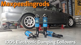 Prototype - Electronically Adjustable Damping Coilovers Maxpeedingrods - Install 2000 Honda Civic EK