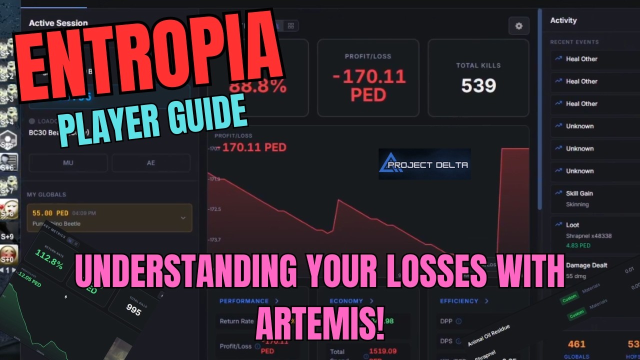 Entropia - Artemis the latest loot tracker