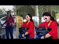Kajol devgan spotted on mumbai airport leaving for her next film schedule