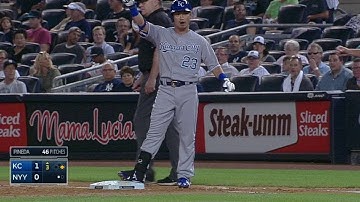 KC@NYY: Aoki singles in Escobar to open the scoring