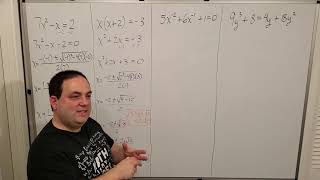 College Algebra -- Test 1 Review