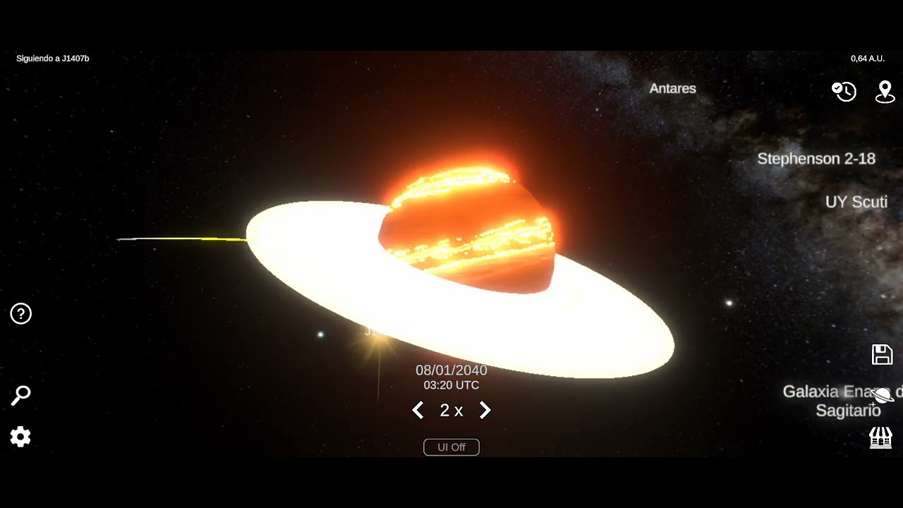 Buscando a j 1407 b en un simulador del sistema solar 🪐🪐🪐🪐