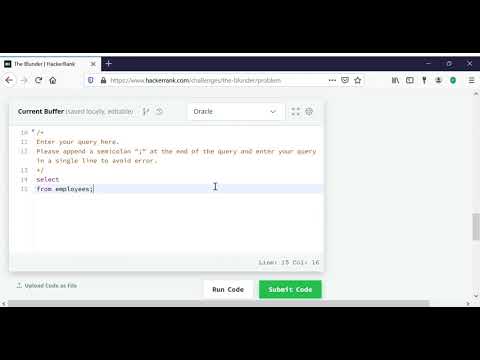 The Blunder HackerRank SQL - YouTube