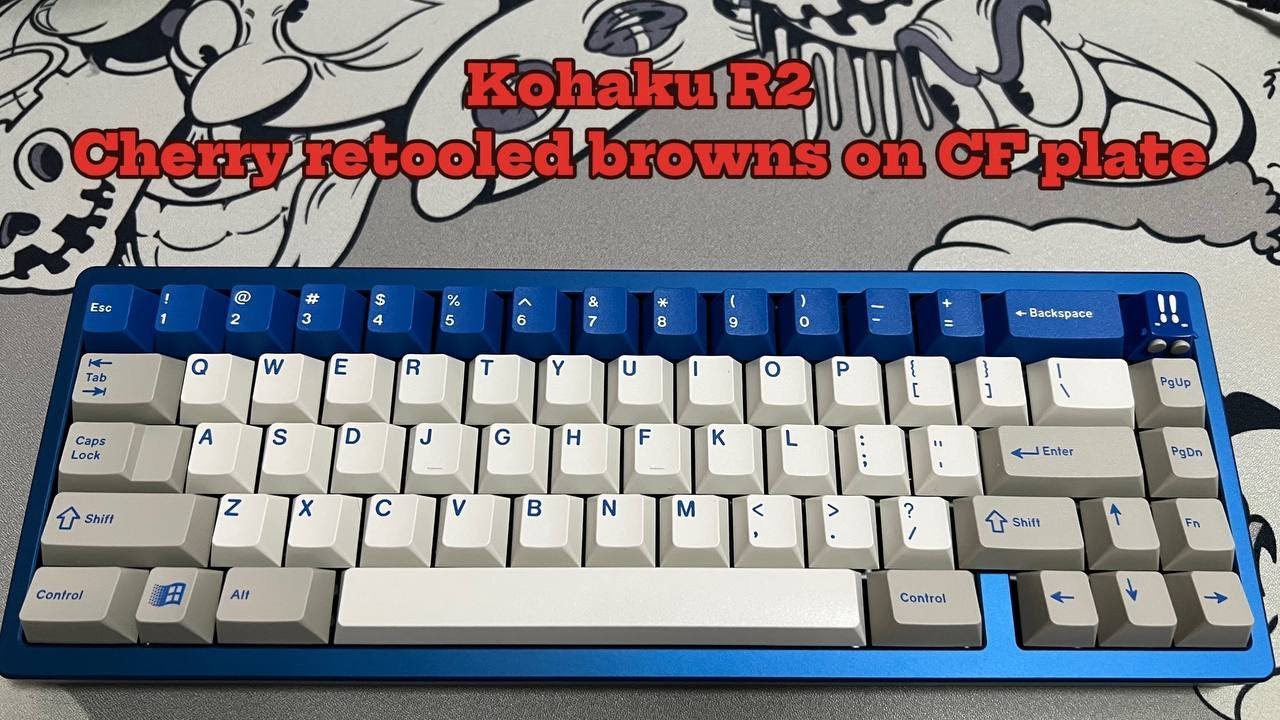 Kalam Kohaku R2 Yale Blue キーボード Kohaku R2 | Cherry MX Retooled Browns | CF Plate (Blue Alert