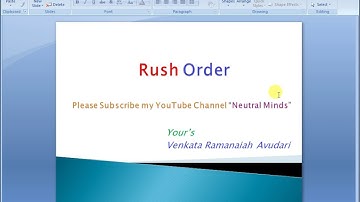 SAP SD: Rush Order Process and configuration