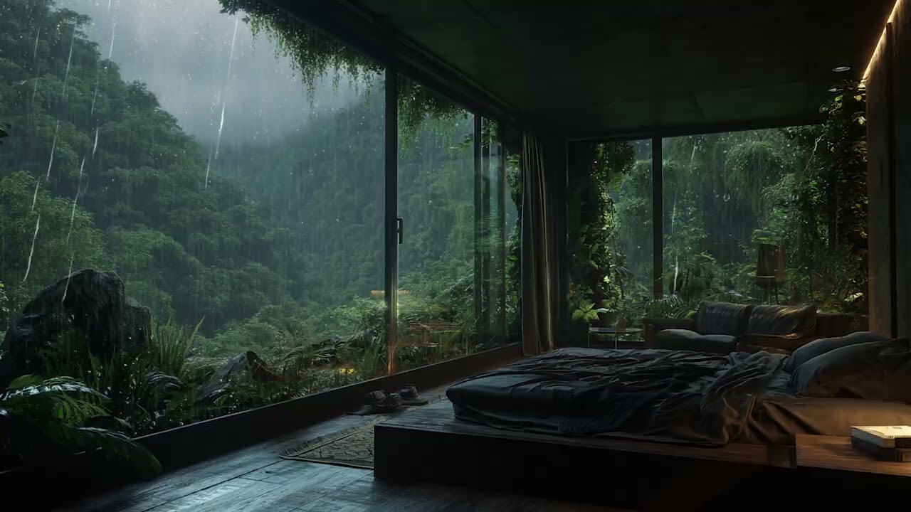 Peaceful Night Rain with Piano | Healing Sleep Music for Deep Rest and Relaxation