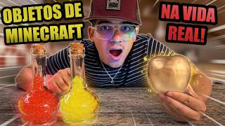 CRIAMOS OBJETOS DO MINECRAFT NA VIDA REAL!! (poções mágicas?)