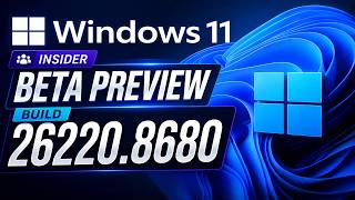 Cambios en Windows 11 Insider Beta Preview Build 26220.8680