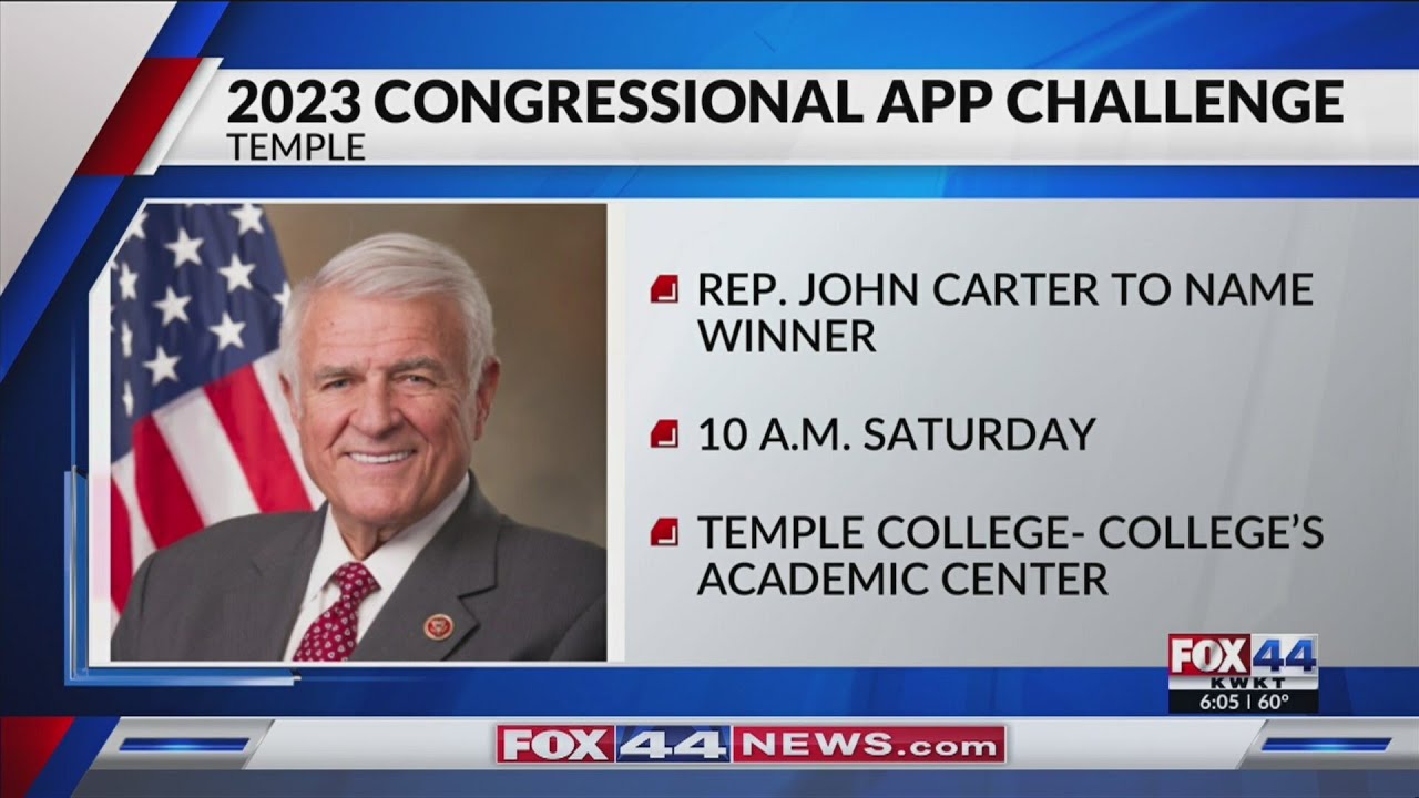 Rep. John Carter to name winner of Congressional App Challenge - YouTube