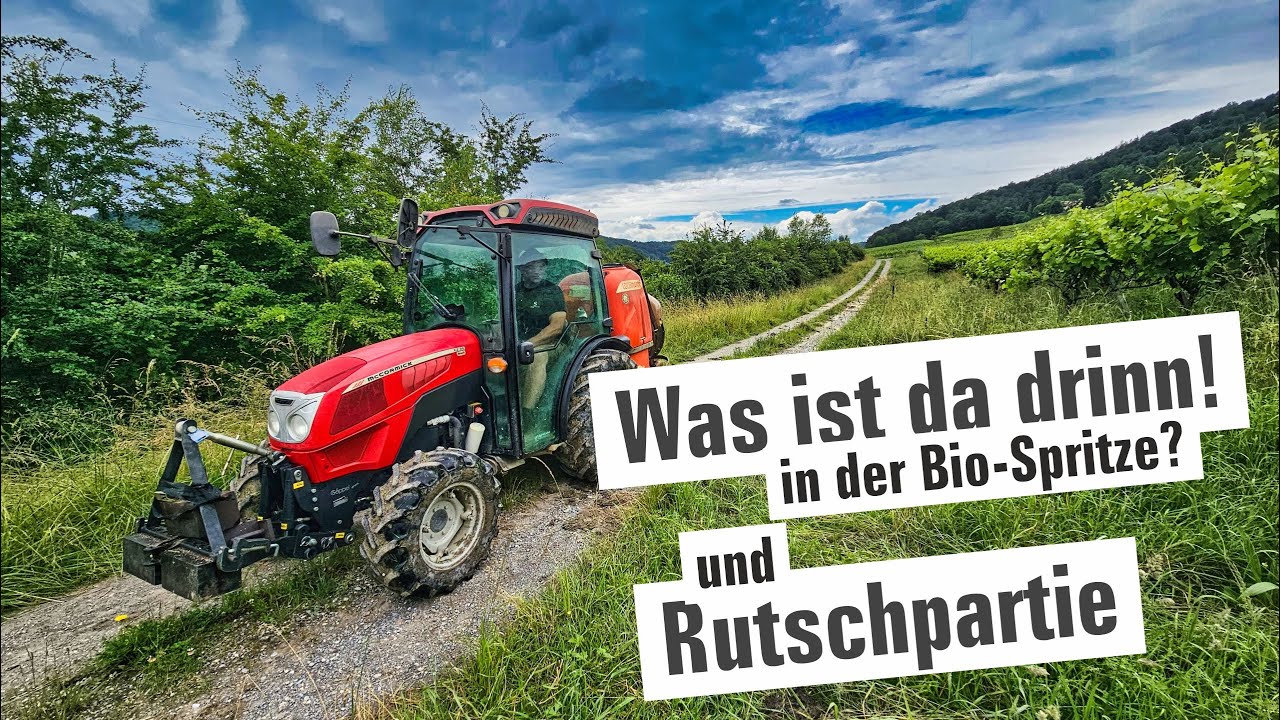 Was ist da drinn in der Bio-Spritze!?? und es ist verdammt rutschig im Rebberg | Wein Vlog #376