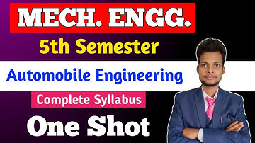 Automobile Engineering Complete Syllabus One Shot Revision || Bteup 5th Sem Mechanical 2025 ||