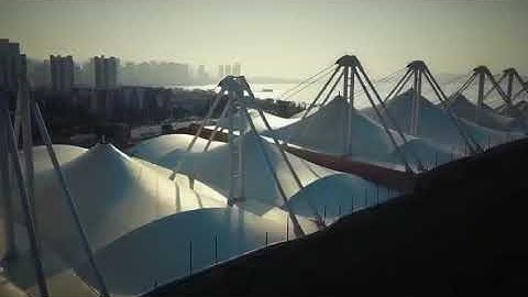 Wanhao PTFE roofing tensile structure for the stadium