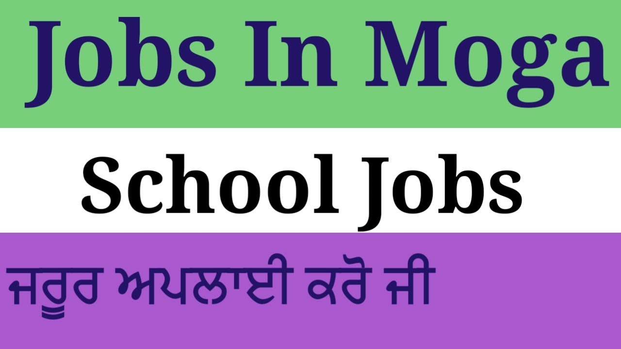 JOBS IN MOGA PUNJAB / TEACHING JOBS IN MOGA / SFC PUBLIC SCHOOL MOGA