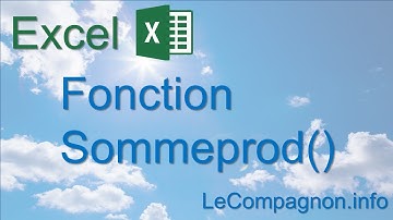 Excel: fonction Sommeprod