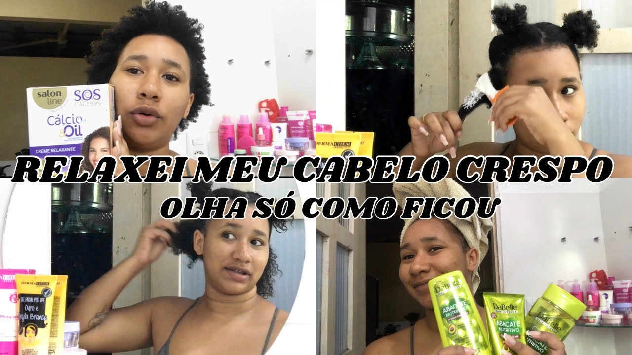RELAXANDO O CABELO COM CÁLCIO & OIL DA SALON LINE | FIZ TUDO SOZINHA | O RESULTADO ME SURPREENDEU