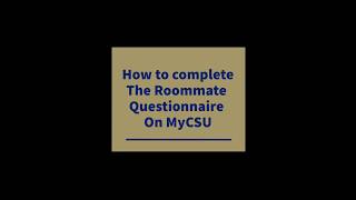 New Resident Housing Application (Roommate Questionnaire)