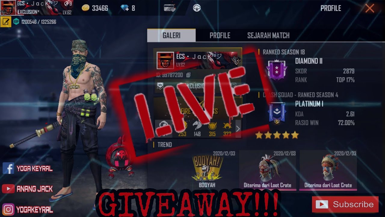 🔴  GIVEAWAY DIAMOND MABAR TEAMCODE | CR | BACA DESKRIPSI | FREE FIRE